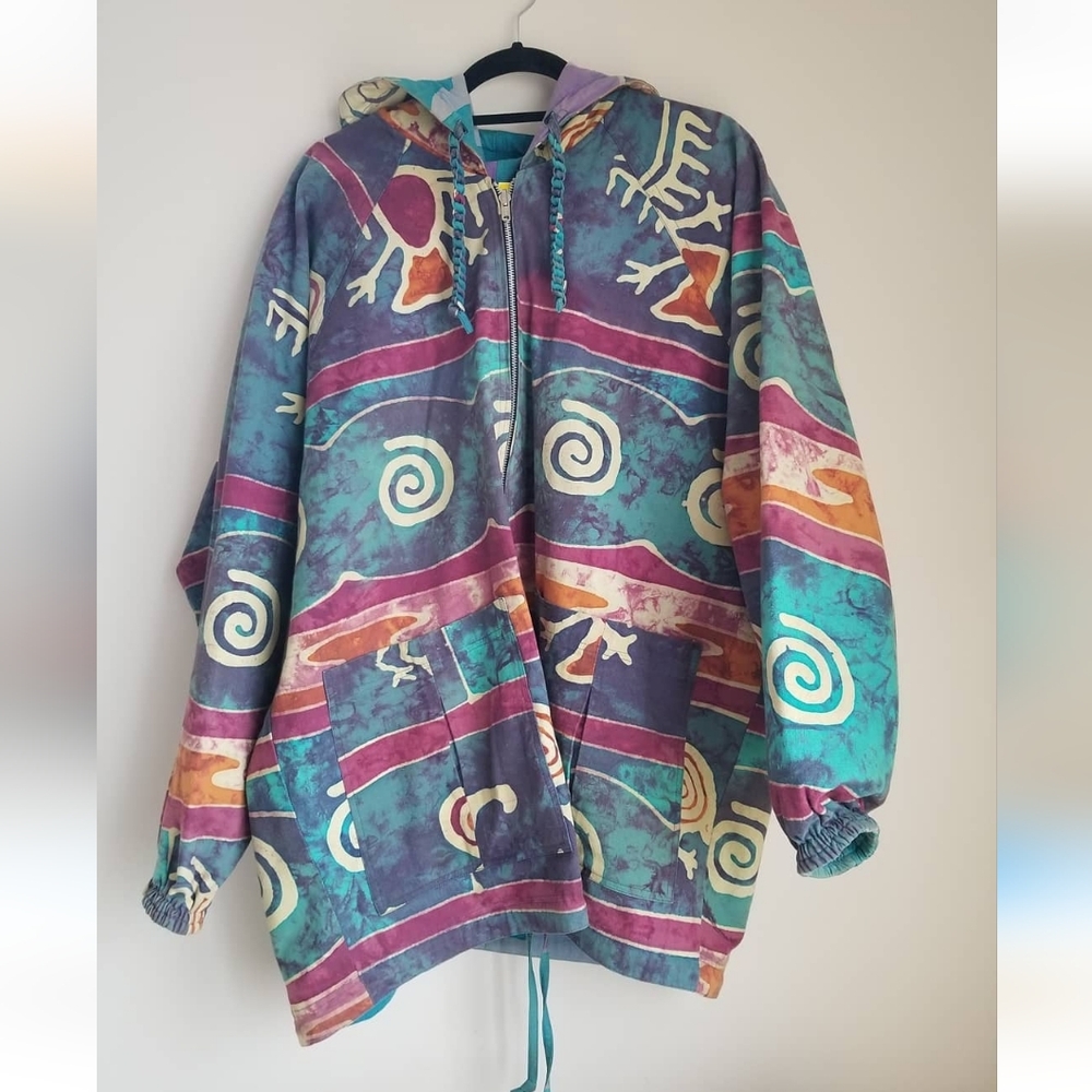Colorful Abstract Patterned Hoodie